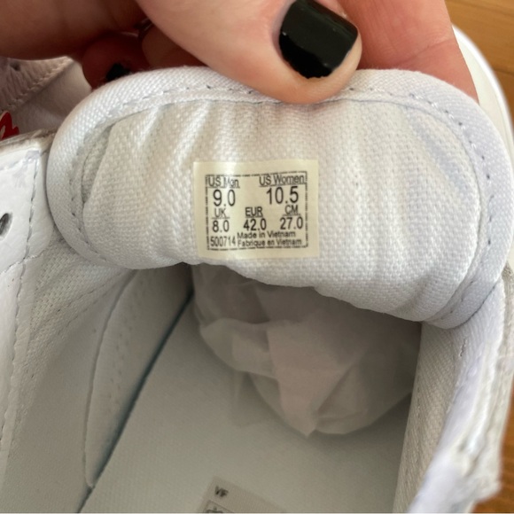 Vans Old skool leather pop red/cream shoes size 9 - Picture 7 of 10